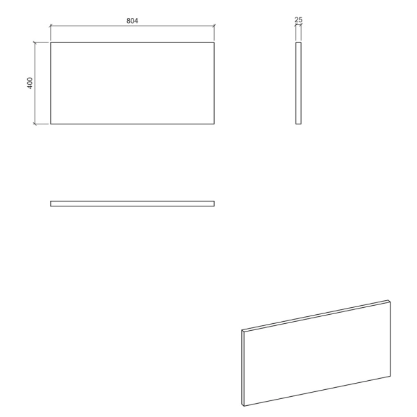 Blat łazienkowy 80cm Kaszmirowy Mat NOVA CASHMERE 89-80, Comad